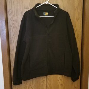 ❤️ Bass Pro Shops Black Fleece Lightweight Pullover Jacket w/ 2 Pockets & Zipper